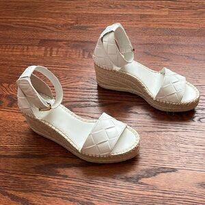 Franco Sarto Espadrille Wedge Sandals -Worn Once, Like-new condition